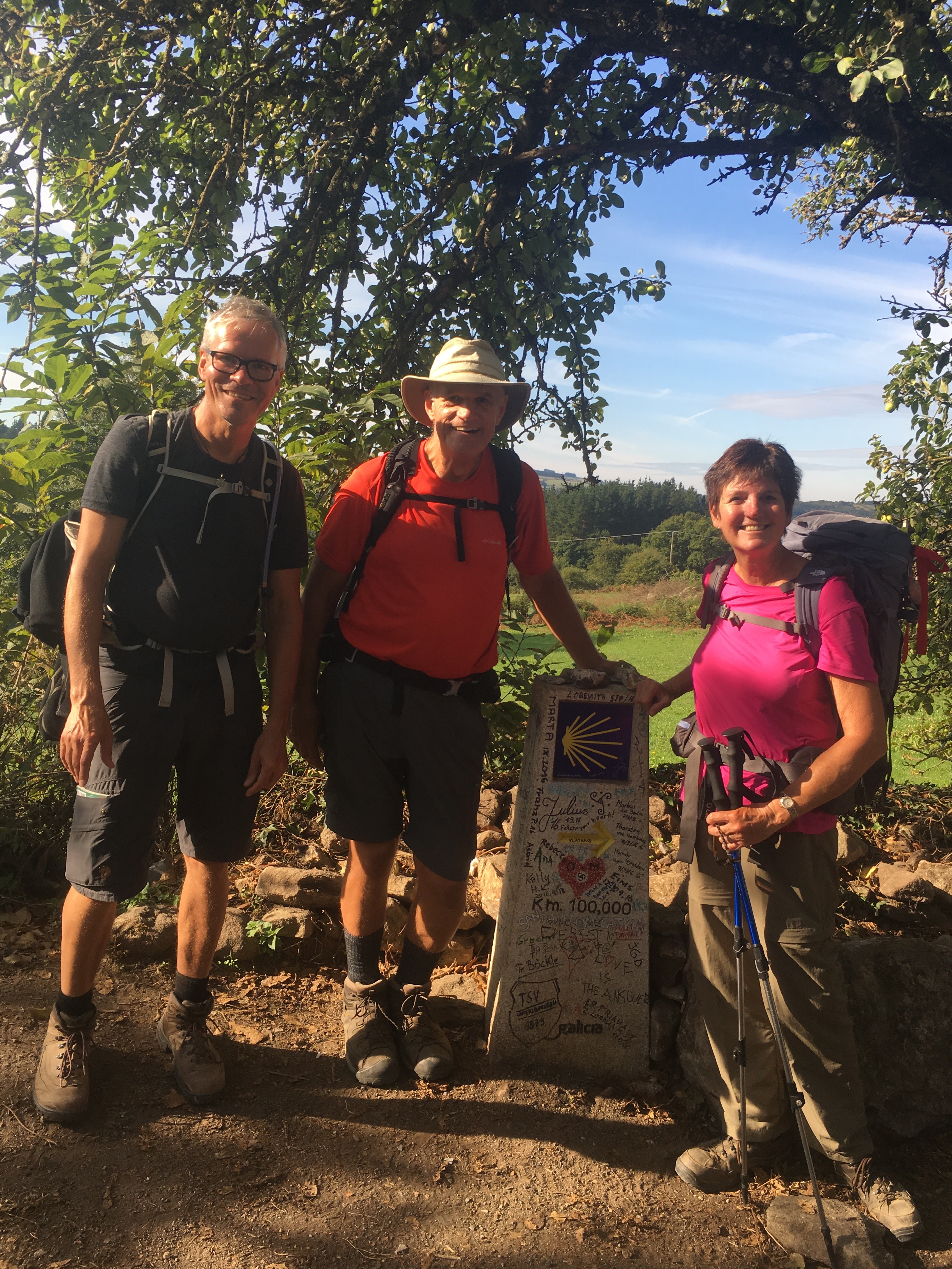 Lars and us at the 100 km marker